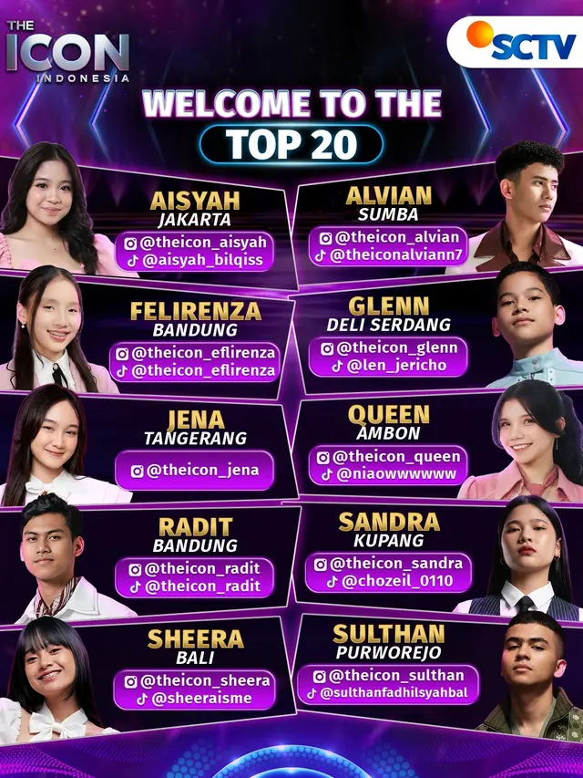 20 Kontestan di The Icon Indonesia. Dok. SCTV