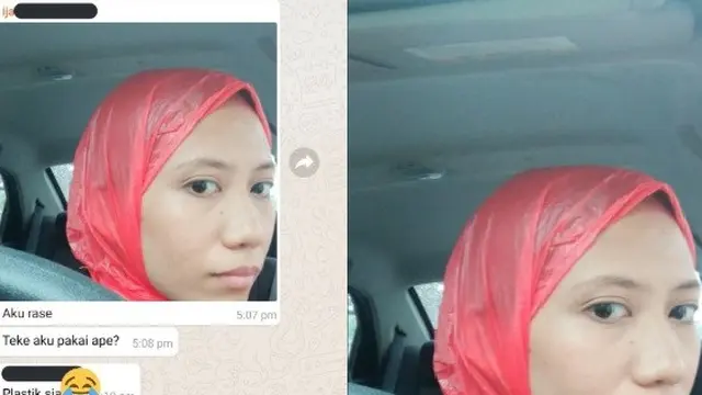 pakai hijab dari plastik