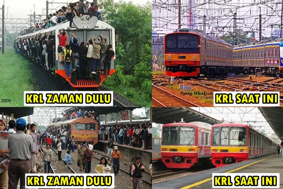 KRL dulu vs sekarang (foto: Trie Haryanto/brilio)