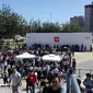 Antrean Peluncuran Xiaomi Mi MIX 2 di University of Technology Gymnasium, Beijing, Tiongkok. Liputan6.com/Andry Haryanto