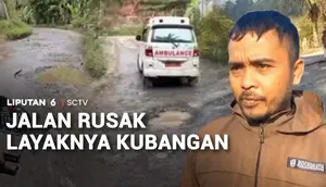 Jalan Rusak Layaknya Kubangan