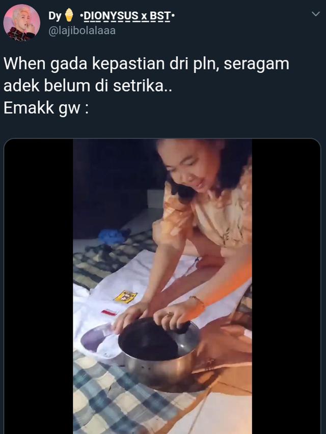 Cara Netizen Nyetrika Saat Mati Listrik