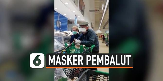 VIDEO: Kakek Pakai Pembalut Sebagai Masker Untuk Cegah Corona