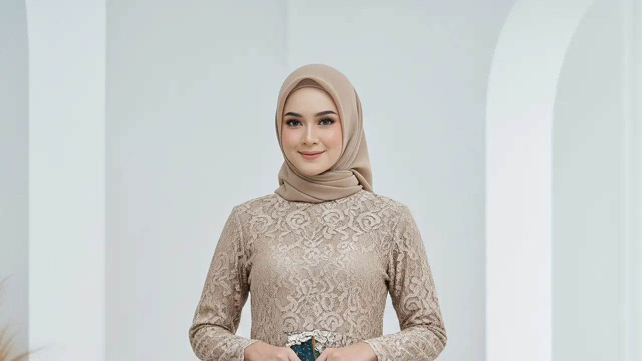 Gamis Batik Brokat Kekinian untuk Tren 2026 (Gemini AI)