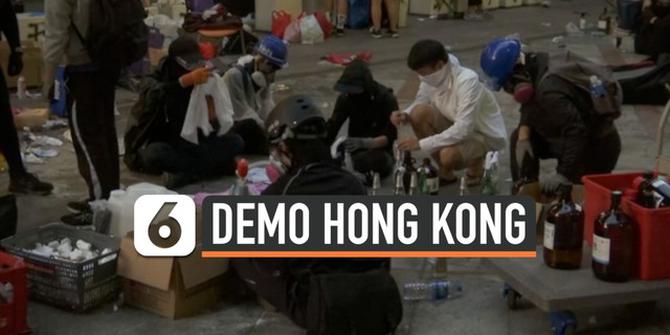 VIDEO: Begini Cara Demonstran Hong Kong Siapkan Bom Molotov