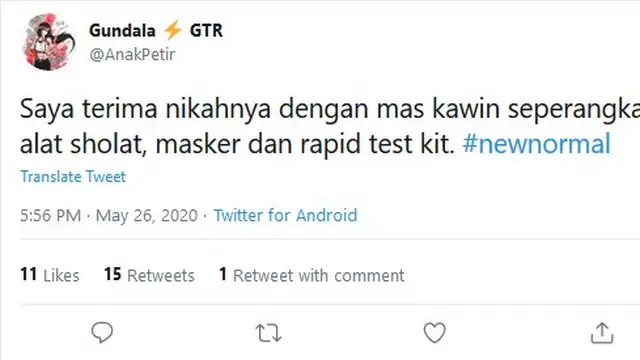 Cuitan kocak new normal