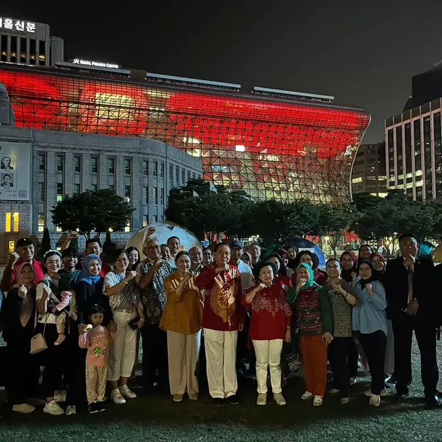 6 Potret Burj Khalifa dan Namsan Tower Seoul Berubah Merah Putih, Curi Perhatian