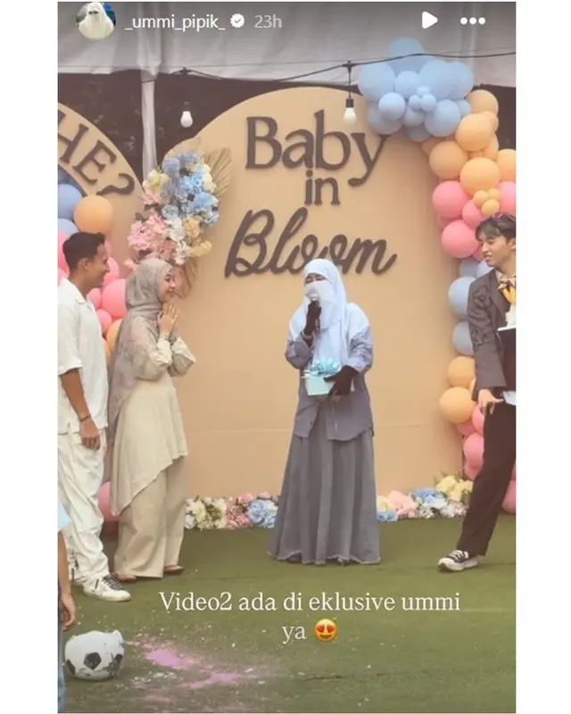8 Potret gender reveal anak pertama Adiba Khanza dan Egy Maulana, Umi Pipik bakal punya cucu perempuan