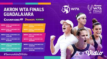 Jadwal dan Live Streaming WTA Finals Guadalajara di Vidio Pekan Ini