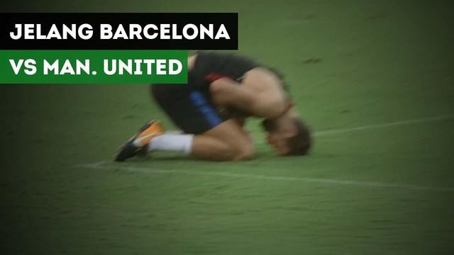 Berita video 2 pemain Barcelona tampak kesakitan saat latihan tim jelang laga melawan Manchester United pada Selasa (25/7/2017).