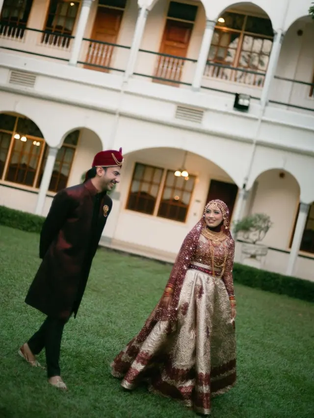 6 Potret Memukau Reza Zakarya dan Amira Karaman, dari Lamaran hingga Resepsi Nikah