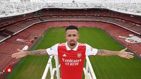 Gabriel Jesus. Striker Brasil berusia 25 tahun ini baru saja didatangkan Arsenal untuk mengarungi musim 2022/2023. Ia didatangkan dari sesama klub Liga Inggris, Manchester City dengan nilai transfer 52,2 juta euro. Arsenal memplotnya untuk menggantikan posisi Alexnadre Lacazette yang hijrah ke AS Monaco. Bersama Mancity, Gabriel Jesus total tampil dalam 233 laga di semua ajang dengan torehan 95 gol dan 46 assist. (arsenal.com)