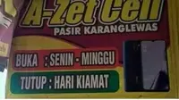 6 Tulisan Kocak di Counter HP Ini Bikin Geleng Kepala (sumber: Twitter.com/txtdarioffstore)