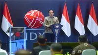 Presiden Joko Widodo (Jokowi) hadiri peresmian pembukaan perdagangan BEI 2022, Senin (3/1/2022) (Foto: Biro Pers Sekretariat Presiden-Muchlis Jr)