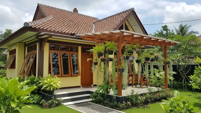 6 Desain Rumah Kecil 5x7 Meter dengan Kebun Gantung, Maksimalkan Lahan Terbatas