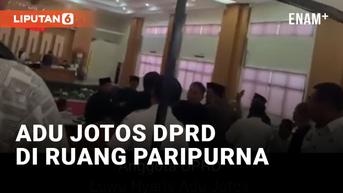 VIDEO: Anggota DPRD Luwu Sulsel Adu Jotos di Ruang Paripurna