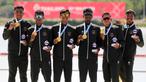 Tim dayung Indonesia sukses menyabet dua medali emas di SEA Games 2025 Thailand usai bertanding di The Royal Thai Navy Rowing and Canoeing Training Center, Rayong, pada Selasa (15/12/2025). (Foto: NOC Indonesia/Didik Setiawan)