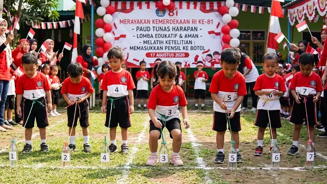 Ide Lomba Anak PAUD 17 Agustus yang Edukatif dan Aman /AI Generated