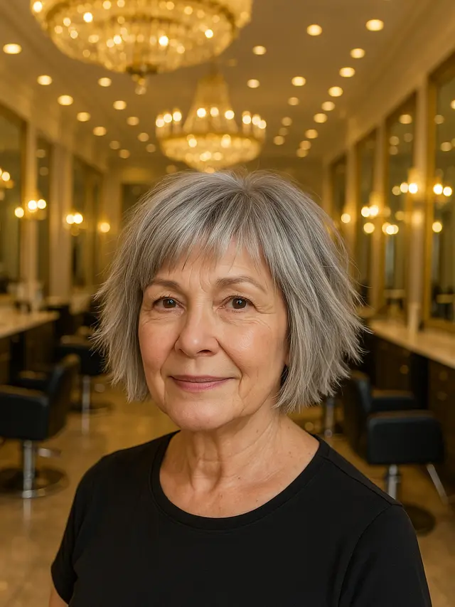 Model Rambut Bob Pendek Usia 50 Tahun ke Atas
