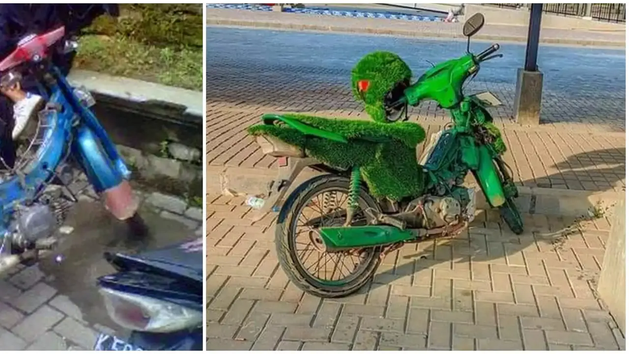 Motor butut dimodifikasi nyeleneh (Istimewa)