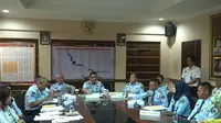 Kantor Wilayah Kementerian Hukum dan HAM Jawa Barat menggelar jumpa pers di Bandung, Rabu (19/6/2019). (Liputan6.com/Huyogo Simbolon)