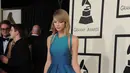 Taylor Swift berpenampilan sederhana dimulai dari kekasihnya Calvin Harris yang mengalami kecelakaan mobil pada minggu yang lalu. (AFP/Bintang.com)