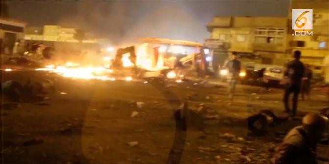 VIDEO: Mencekam, Suasana Usai Ledakan Dua Bom Mobil di Libya
