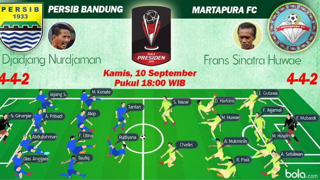 Susunan Pemain Piala Presiden 2015: Persib Bandung vs Martapura FC (Bola.com/Samsul Hadi)