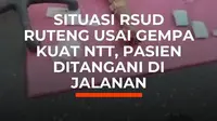 Situasi di RSUD Ruteng, Manggarai, NTT, tampak darurat setelah gempa M 7,7 mengguncang Flores, Sabtu (15/8/2026).

Seluruh pasien rawat inap dievakuasi keluar gedung dan ditempatkan di halaman rumah sakit. Beberapa pasien lain tampak mendapatkan penanganan di jalanan.

Hal ini terpaksa dilakukan ...
