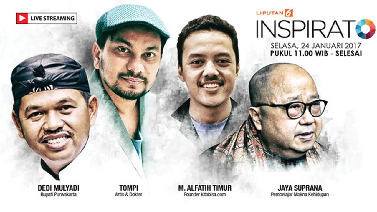Saksikan 4 Tokoh Inspiratif di Live Streaming INSPIRATO 