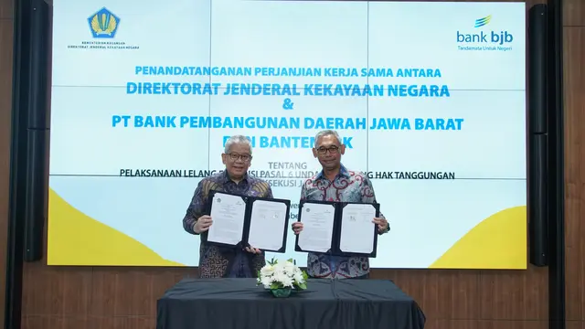 Bank bjb menyepakati kerjasama pelaksanaan lelang aset dengan Direktorat Jenderal Kekayaan Negara (DJKN) Kementerian Keuangan Republik Indonesia.