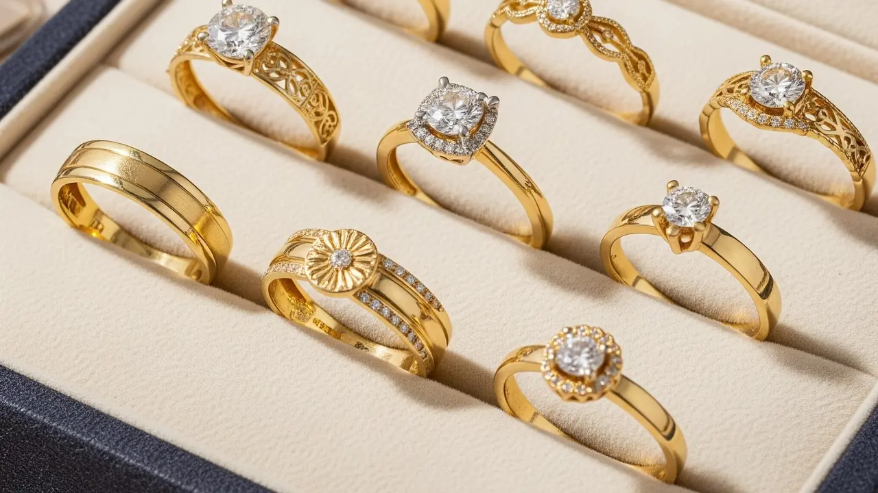 Model Cincin Emas Asli Terbaru. Foto: Gemini