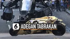 Setelah gambar diolah, hasil gambar tampak menyerupai tabrakan sungguhan.
