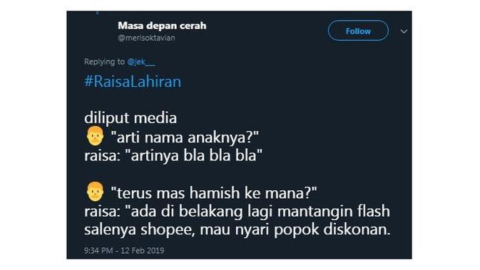 Hamish kemana (Sumber: Twitter)