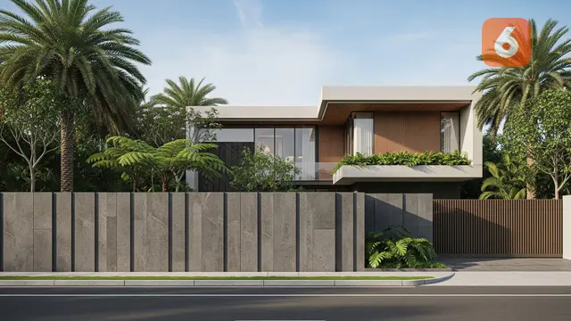 Gambar Rumah dengan Pagar Tinggi dan Solid
