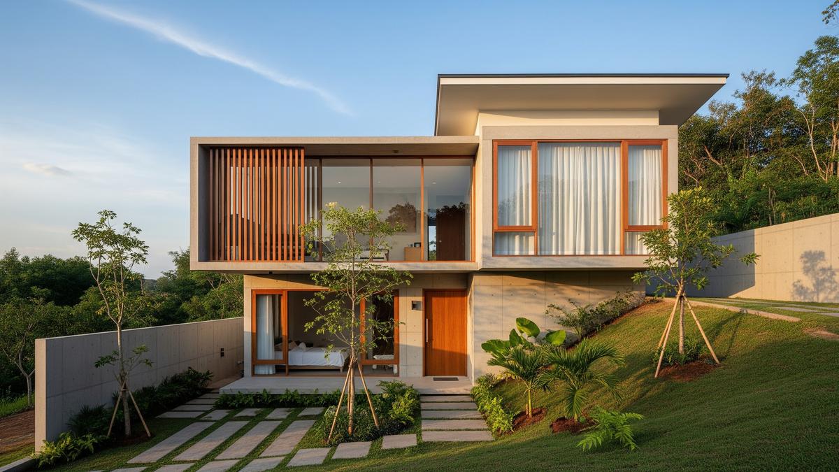 9 Model Rumah Minimalis di Lahan Miring yang Efisien, Modern dan Estetis