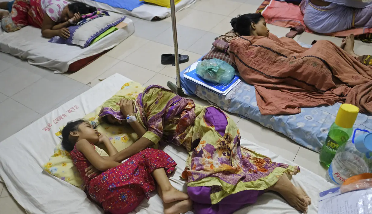 Sejak awal tahun, virus dengue telah menyebabkan 352 kematian di Bangladesh, 276 di antaranya terjadi di distrik Dhaka saja. (AP Photo/Mahmud Hossain Opu)