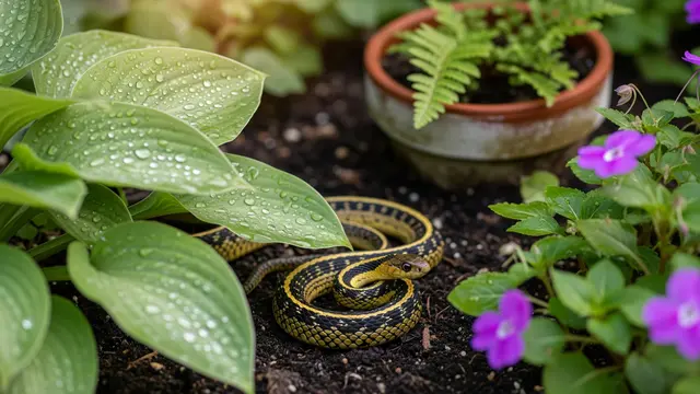 Ular Taman Jadi Sahabat Tukang Kebun yang Tak Disangka, Ini Cara Mengenalinya