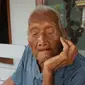 Mbah Gotho berusia 146 tahun dari Sragen (Liputan6.com / Fajar Abrori)