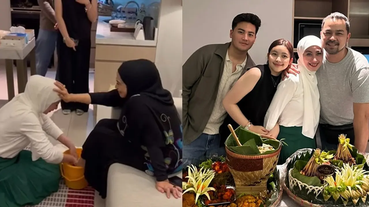 Cuci dan Cium Kaki Ibunda, Ini 6 Momen Ultah Annisa Trihapsari yang Sederhana