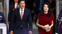 Fesyen Elegan Istri PM Singapura Pakai Gaun Rancangan Desainer Indonesia Peggy Hartanto