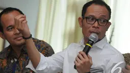 Sebagai menteri, Hanif menyatakan punya kewajiban menertibkan tempat penampungan tenaga kerja Indonesia yang diduga ilegal, Sabtu (8/11/2014) (Liputan6.com/Herman Zakharia) 