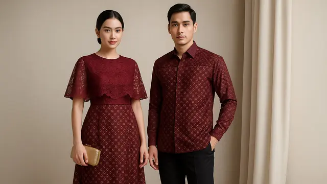7 Inspirasi Model Batik Kombinasi Brokat Sarimbit Terbaru 2025, Tampil Kompak dan Elegan untuk Acara Formal