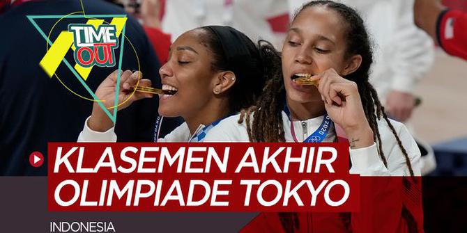 VIDEO Time Out: Klasemen Akhir Olimpiade Tokyo 2020 dan Pencapaian Indonesia