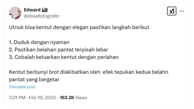 6 Cuitan Kocak Netizen Soal Tips Kentut Elegan Ini Sukses Bikin Ngakak