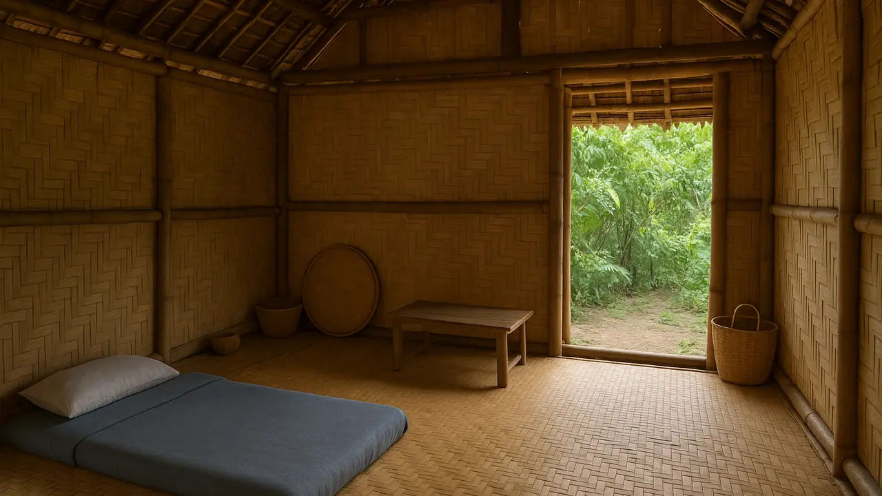 Rumah Lawas dari Anyaman Bambu Sederhana Penuh Kenangan (Foto: ChatGPT)