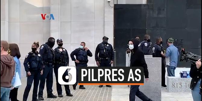VIDEO: Pengamanan Dekat Gedung Putih Saat Pilpres AS