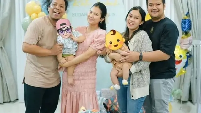 Ultah pertama anak Indah Permatasari dan Arie Kriting