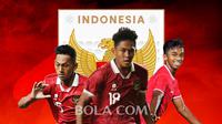 Timnas Indonesia - Aulia Rahman, Jehan Pahlevi,&nbsp;Aditya Warman (Bola.com/Adreanus Titus)