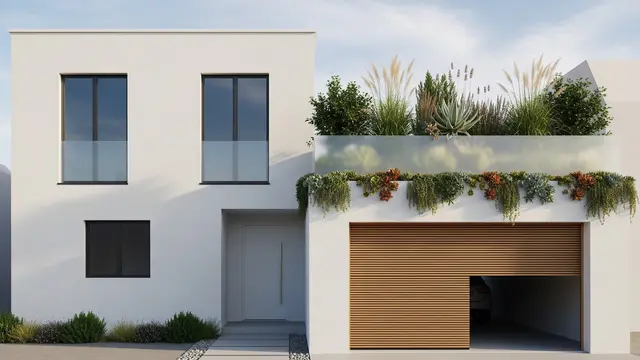 Gambar Desain Rumah dan Garasi (Image by Gemini AI)